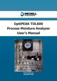 Thumbnail of document Manual - TDL600-SYS OptiPeak Moisture in Natural Gas Analyzer